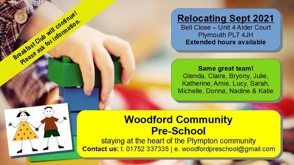 Woodford Community Pre-School is relocating from September 2021