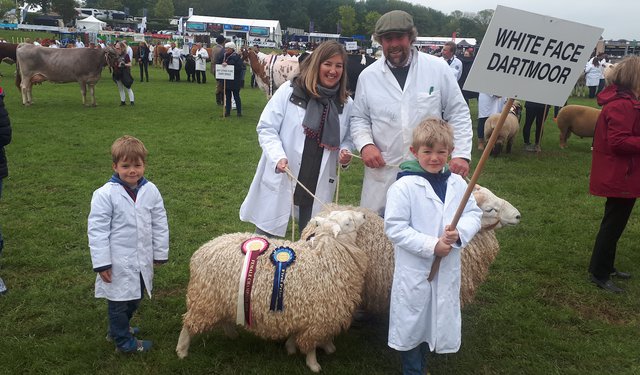 Mat Cole and his lovely family at the last Devon County Show in 2019