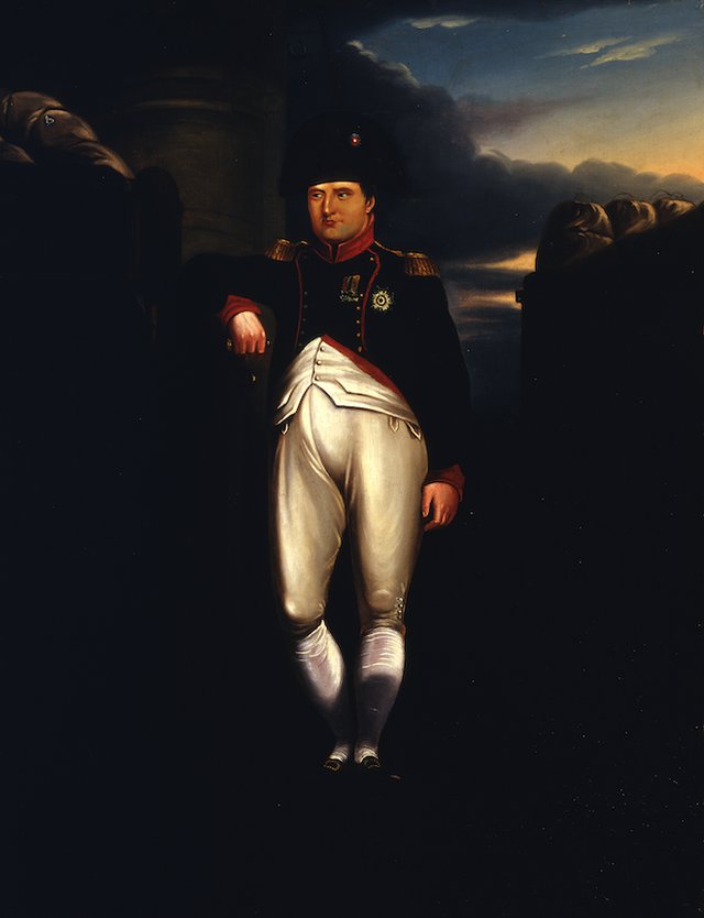 Copy of Napoleon on HMS Bellerophon in Plymouth Sound, by J. Harris.
